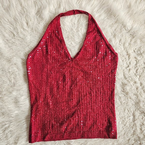 BCBGMAXAZRIA Women's Silk Blend Wine Red Tank Top Size M - Picture 2 of 7